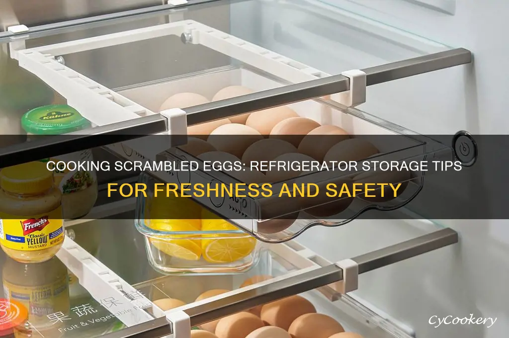 can you cook scrambled eggs and save in refrigerator