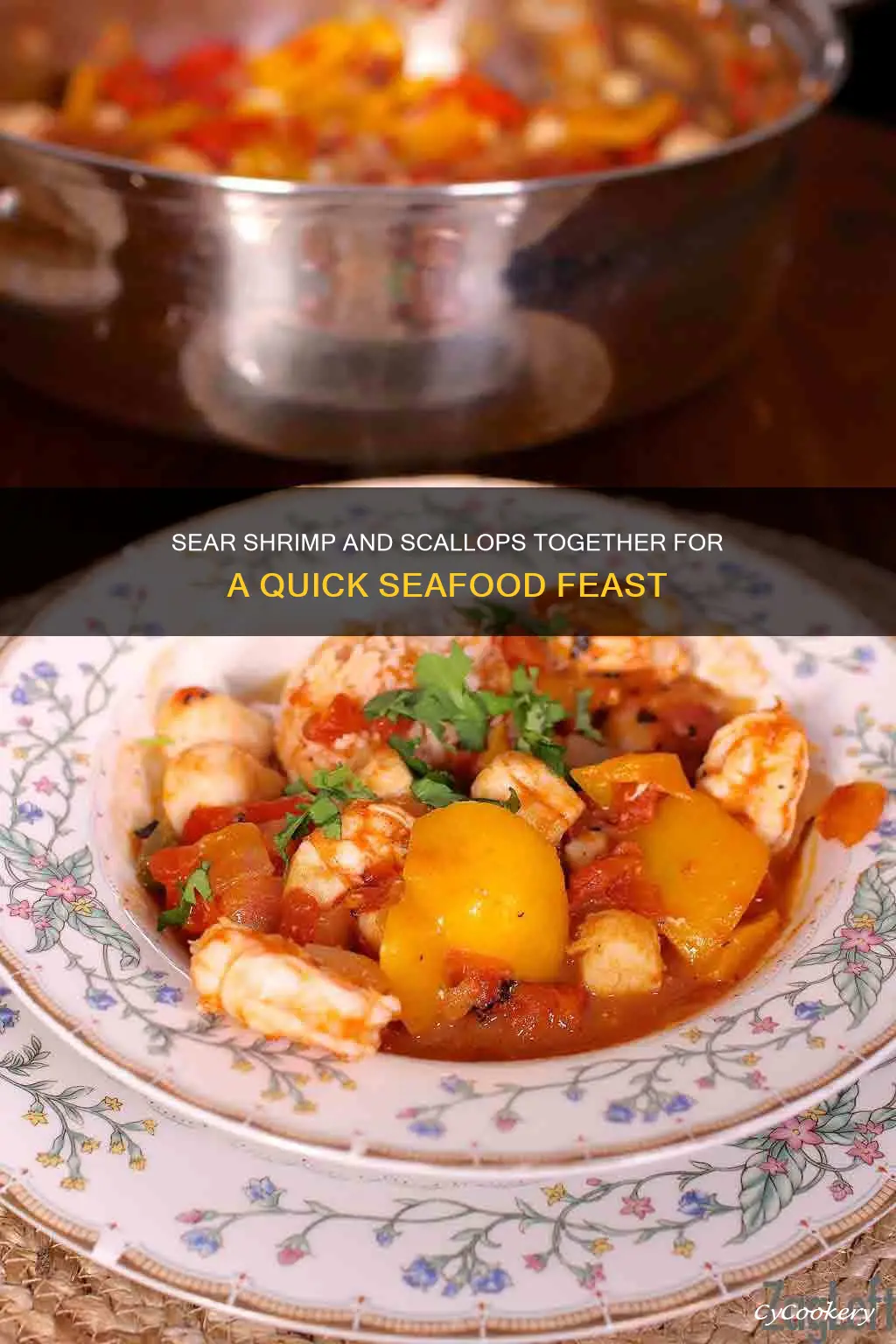 can you cook shrimp and scallops in the same pan