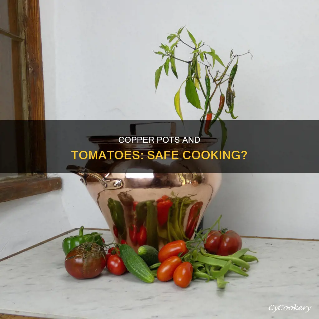 can you cook tomatoes in a copper pot