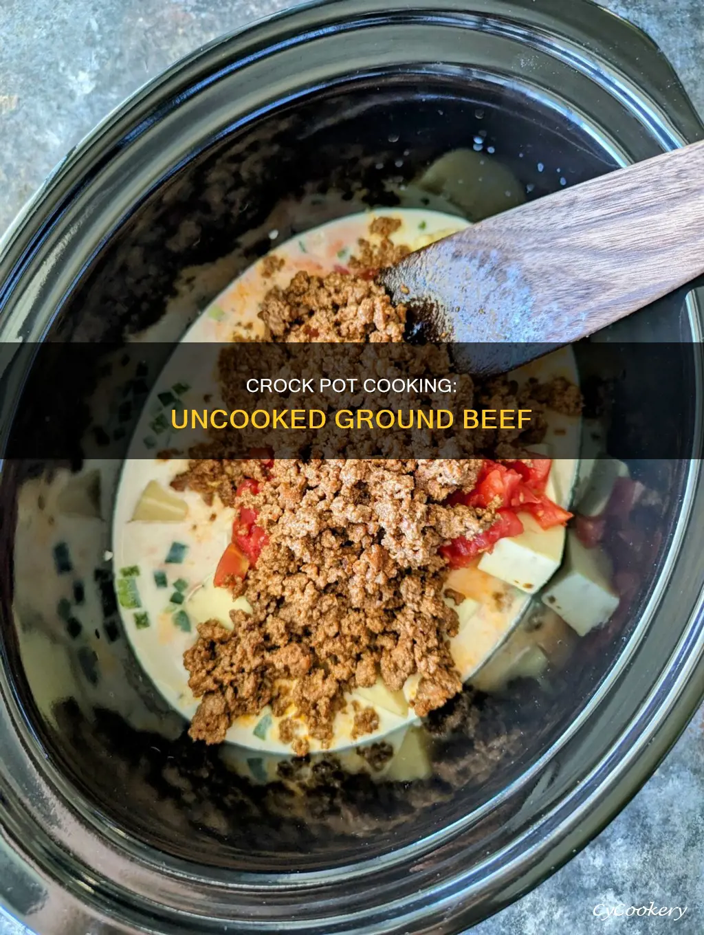 can you cook uncooked ground beef in crock pot