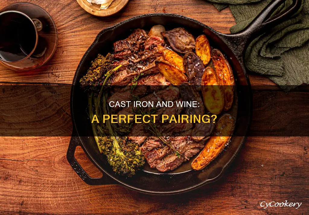 can you cook with wine in a cast iron pan