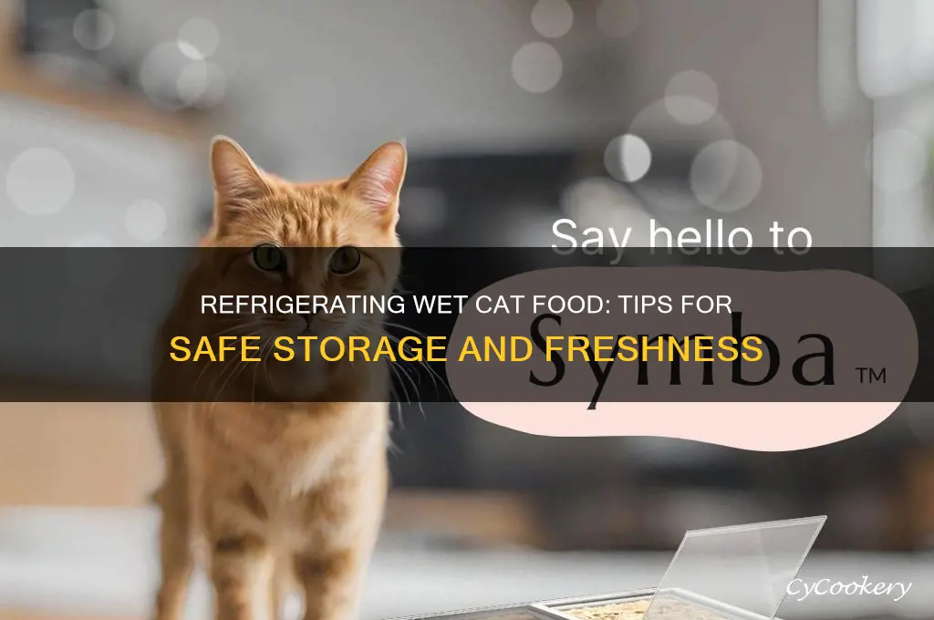 can you cover wet cat food and refrigerate