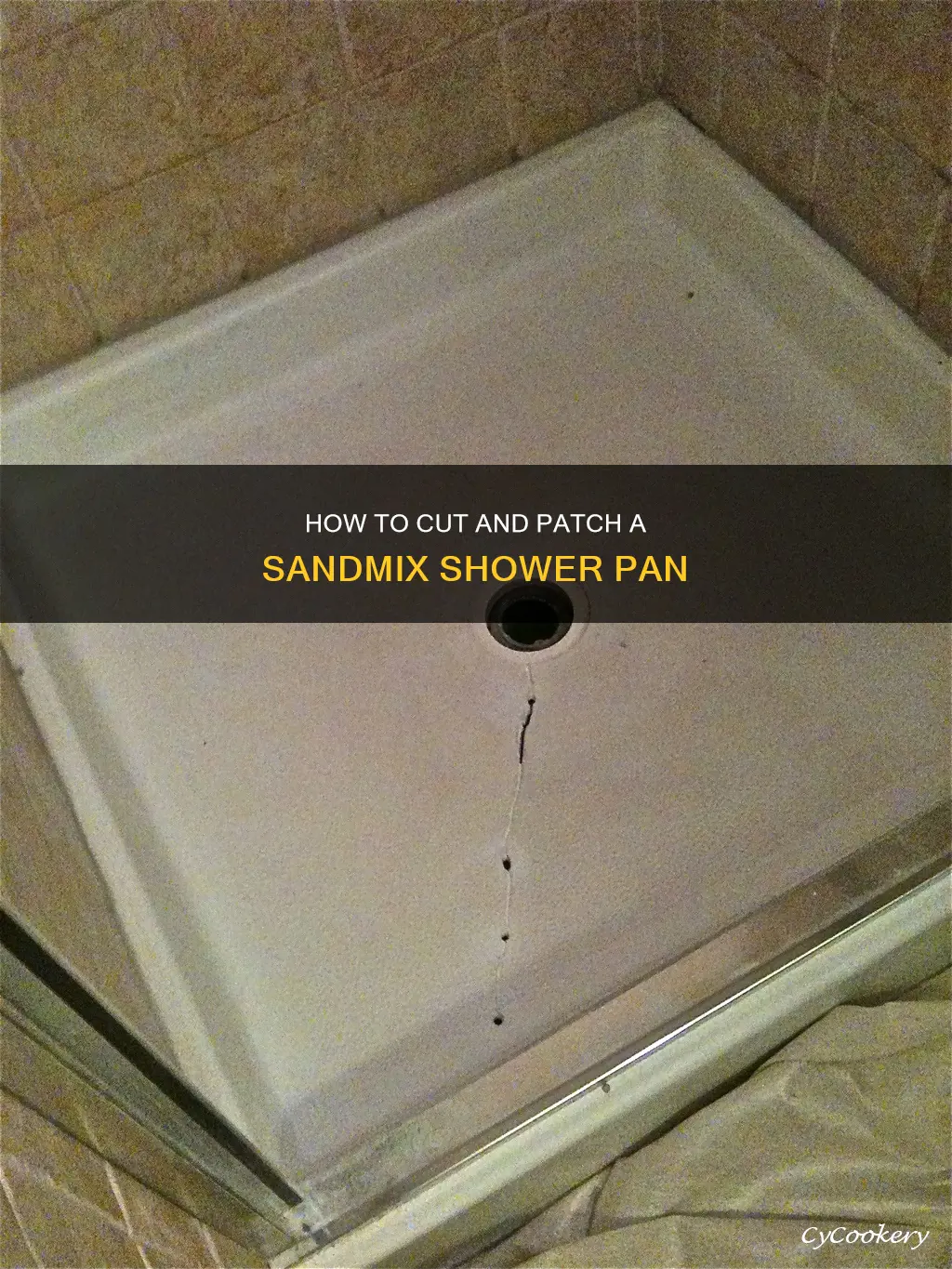 can you cut out and patch a sandmix shower pan