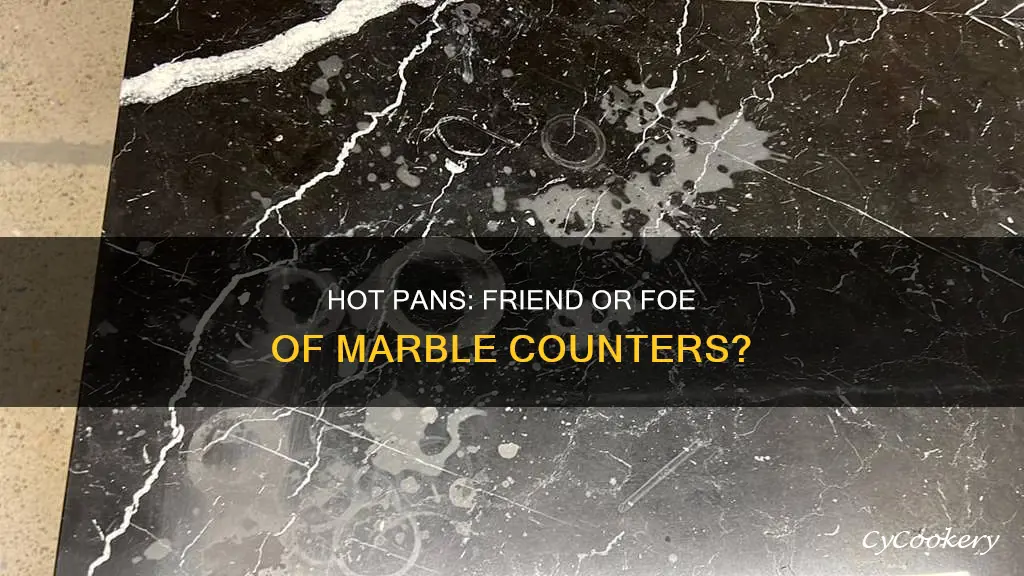 can you damage marble counters with a hot pan