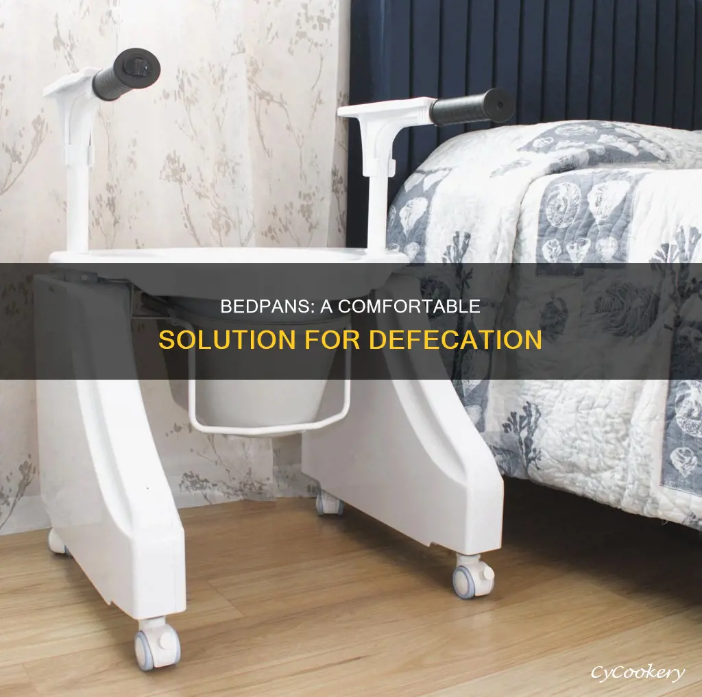 can you defecate into a bed pan
