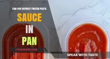 Defrosting Frozen Pasta Sauce: Pan Method