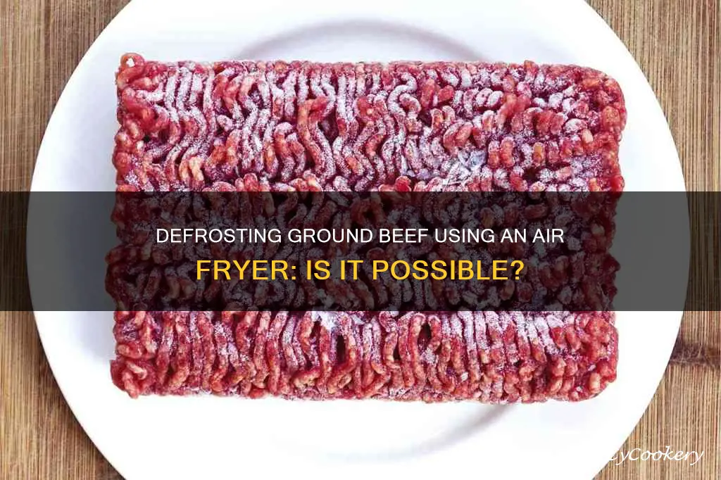 can you defrost ground beef in air fryer