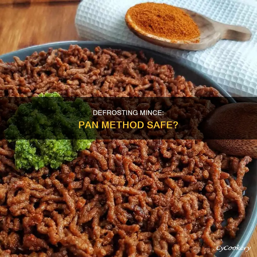 can you defrost mince in a pan