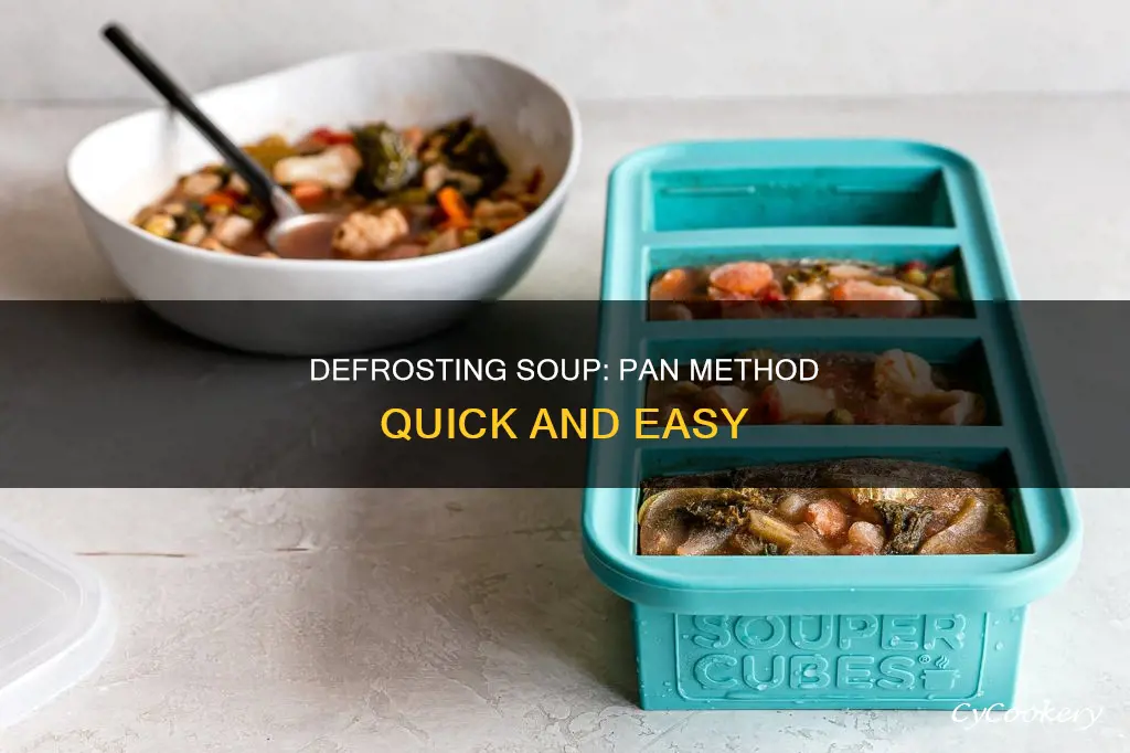 can you defrost soup in a pan