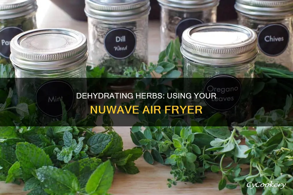 can you dehydrate herbs in a nuwave air fryer