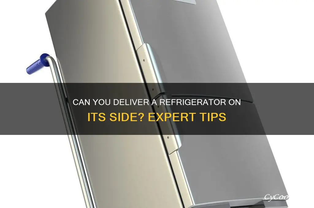 can you deliver a refrigerator on its side