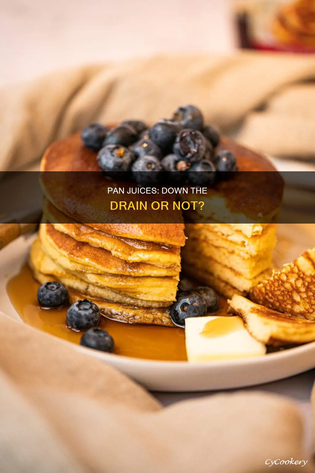 can you dispose of pan juices down drain