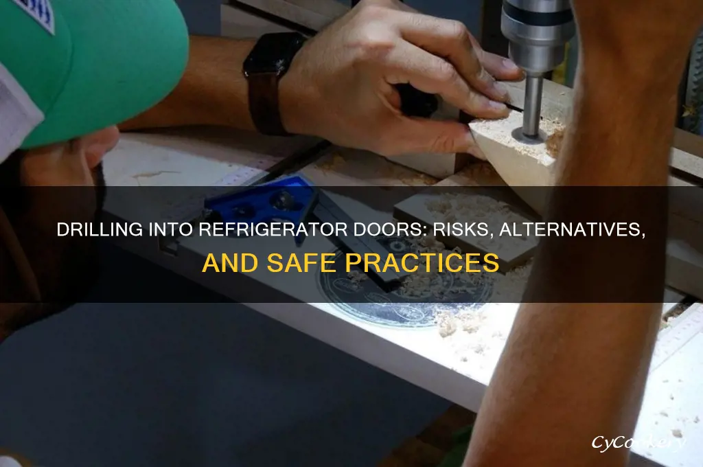 can you drill into a refrigerator door