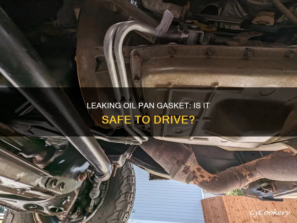 can you drive with a leaking oil pan gasket