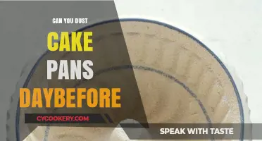 Dust Cake Pans: Day Before Baking?