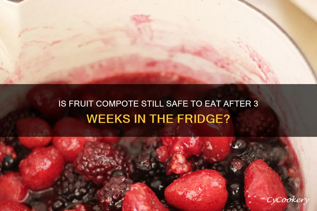 can you eat fruit compote after 3 weeks in refrigerator