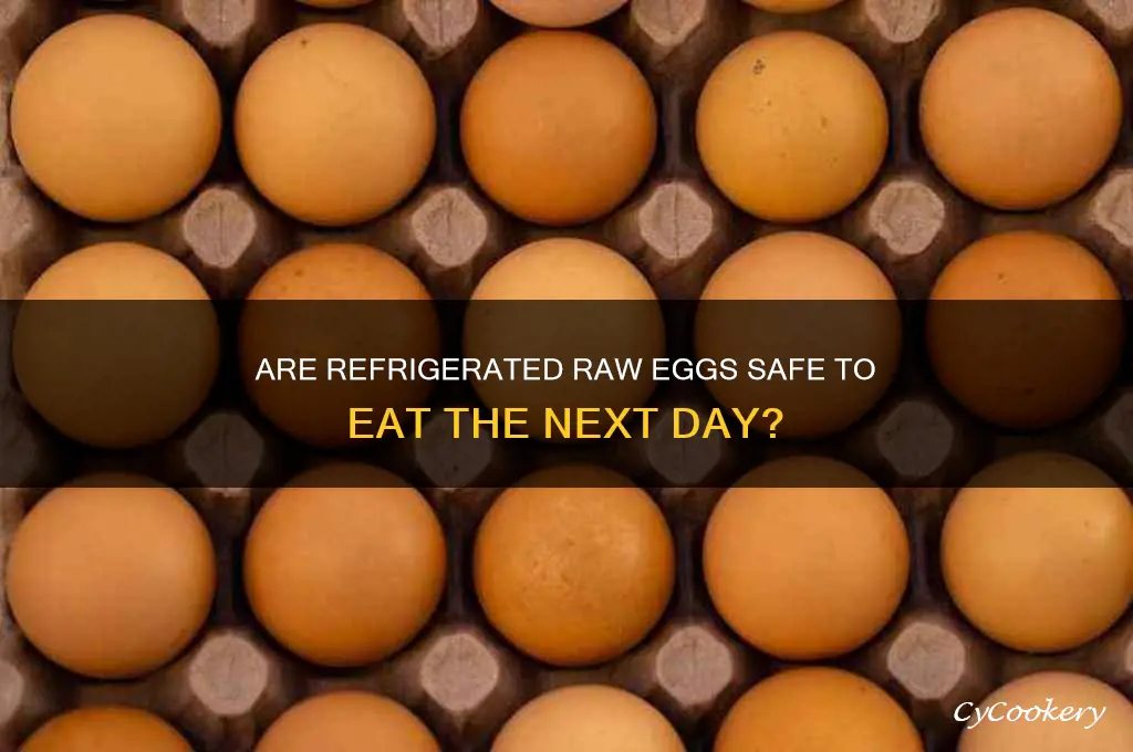 can you eat uncooked refrigerate eggs next day