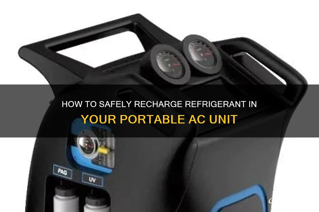 can you fill up refrigerant on portable ac