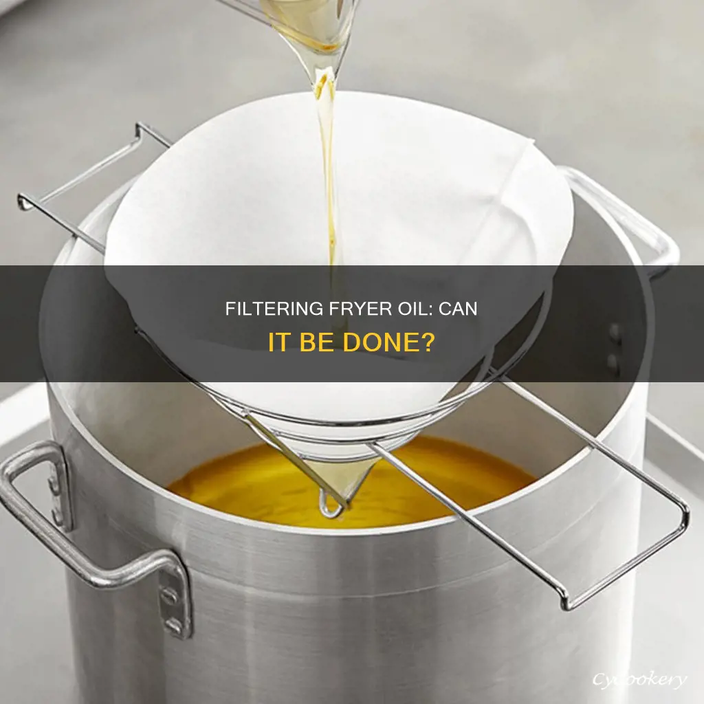 can you filter fryer oil