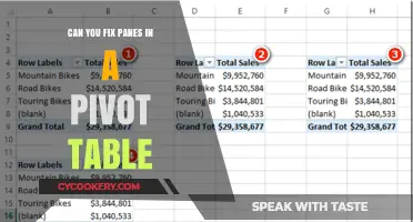 How to Fix Panes in a Pivot Table