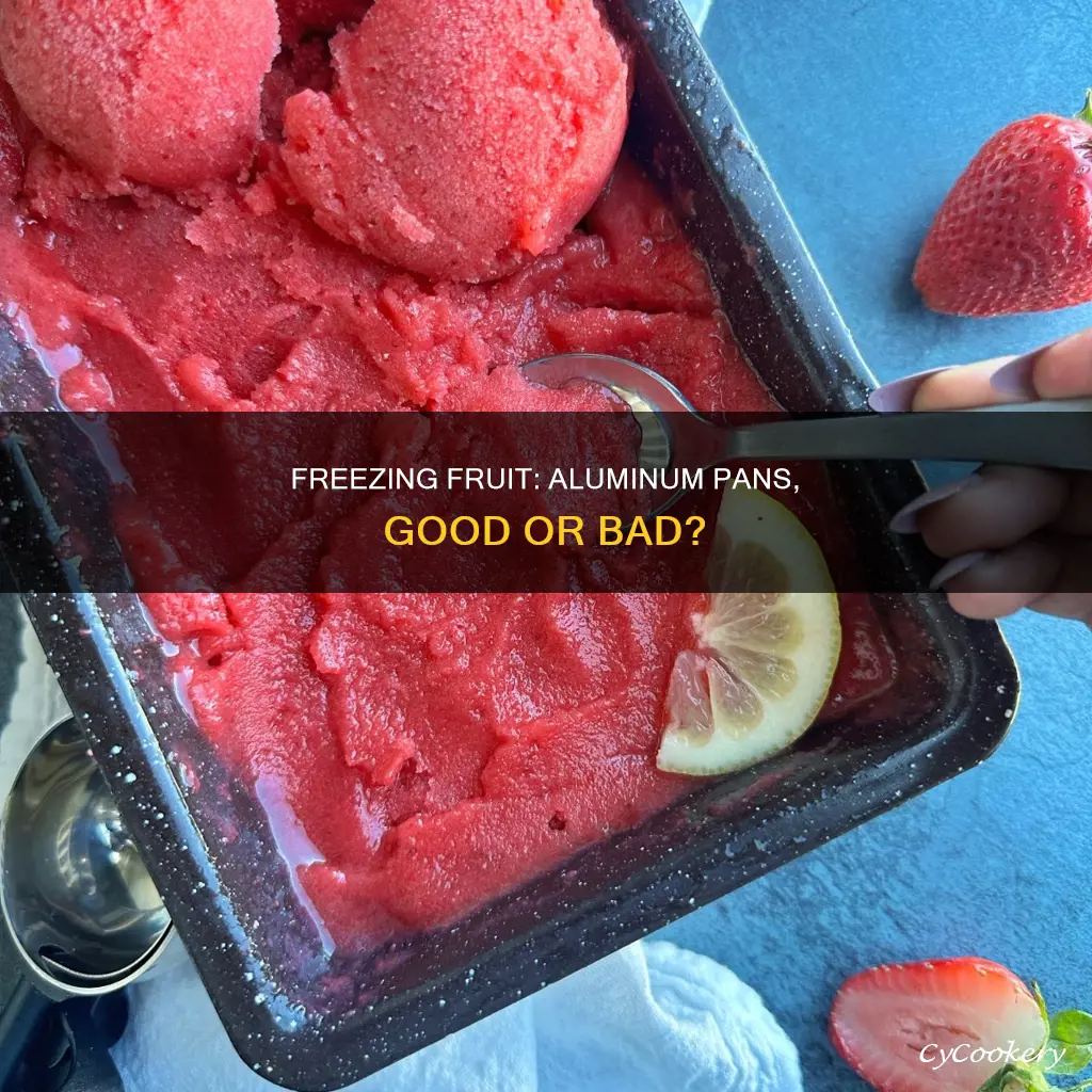 can you freeze fruit on aluminum pans