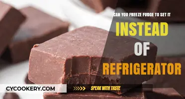 Freeze Fudge to Set: A Quick Alternative to Refrigeration?