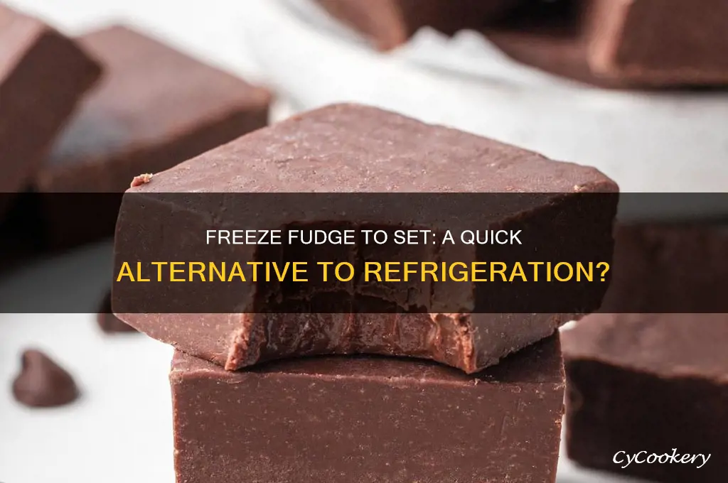can you freeze fudge to set it instead of refrigerator
