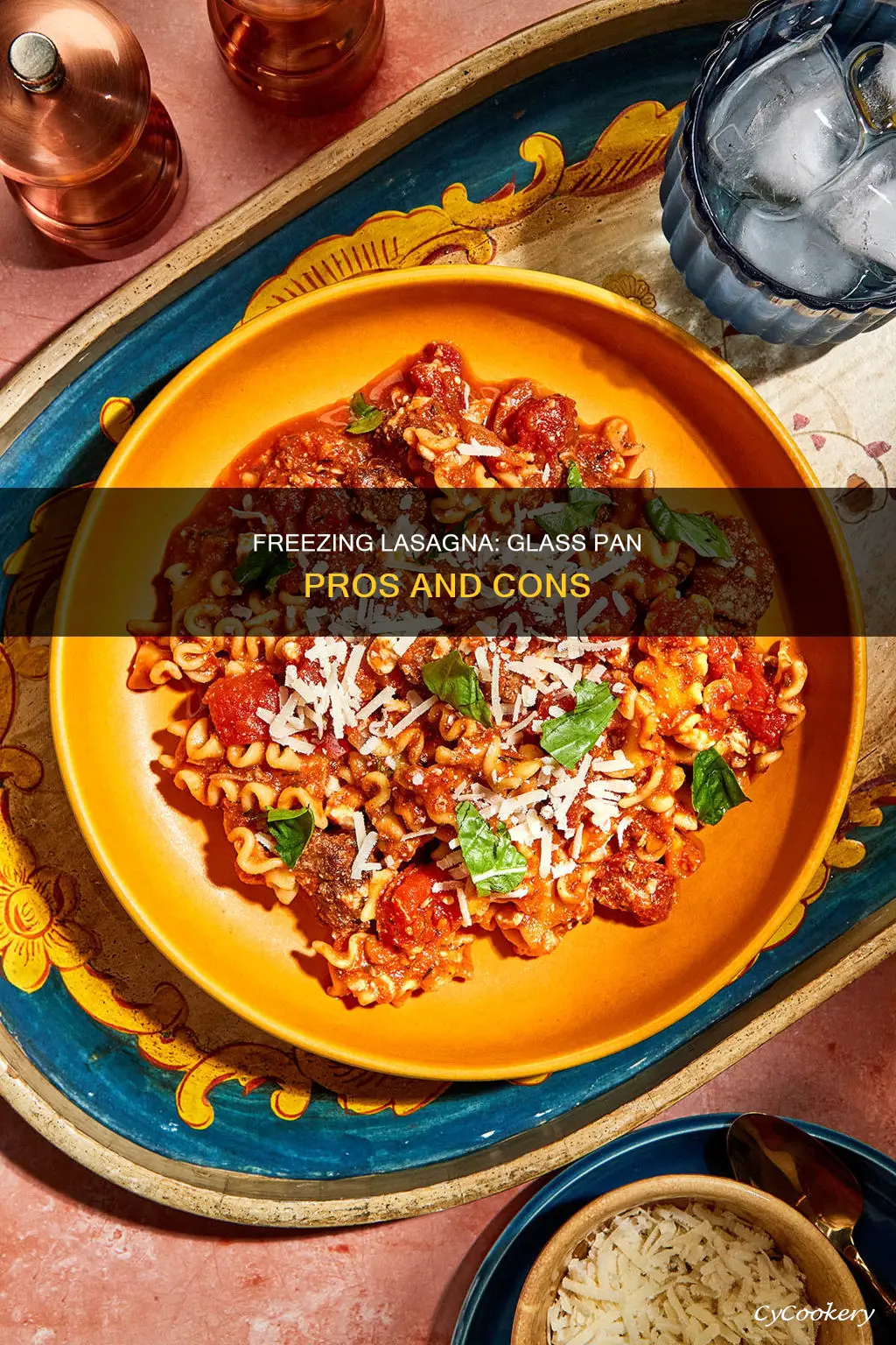 can you freeze lasagna in a glass pan