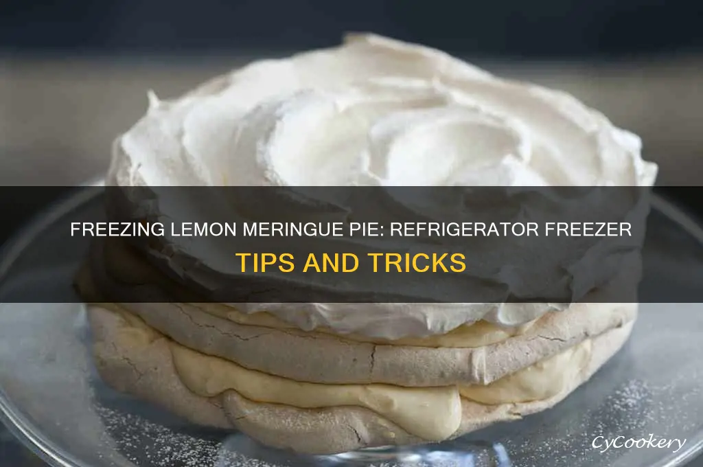 can you freeze lemon meringue pie in a refrigerator freezer