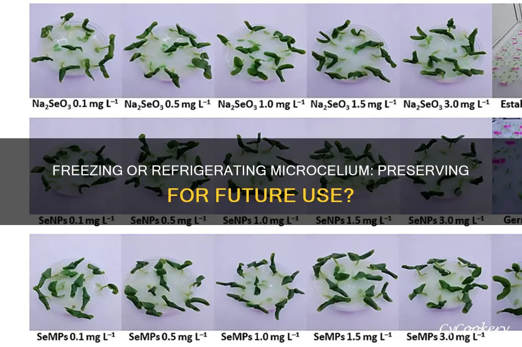 can you freeze or refrigerate microcelium and use it later
