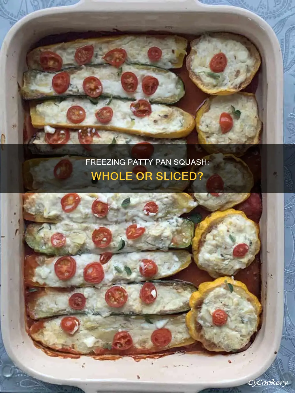 can you freeze patty pan squash whole
