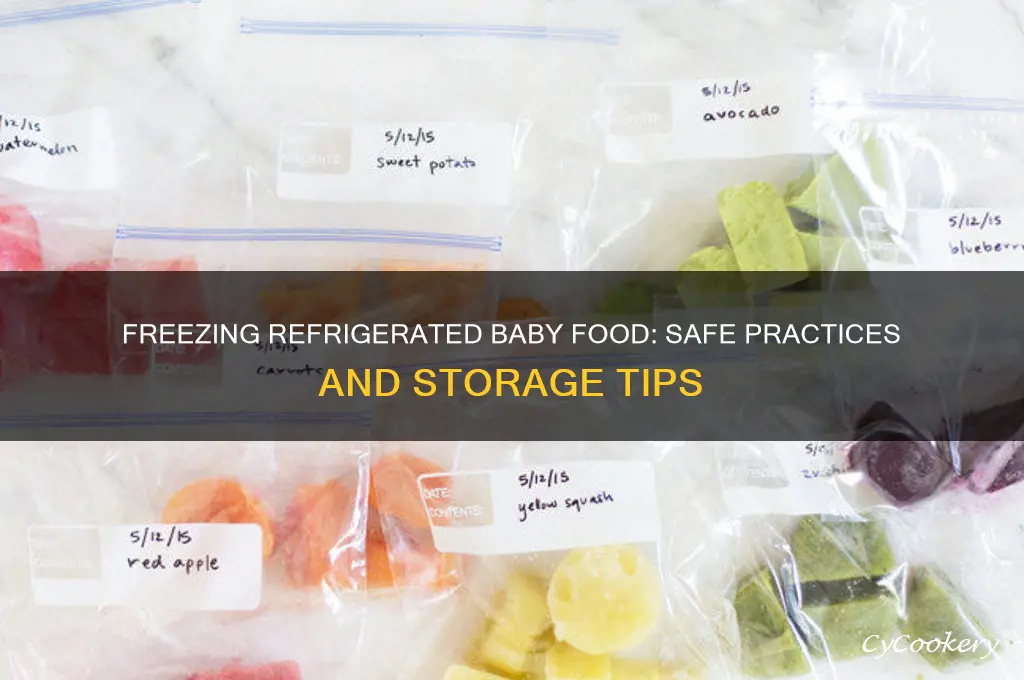 can you freeze refrigerated baby food