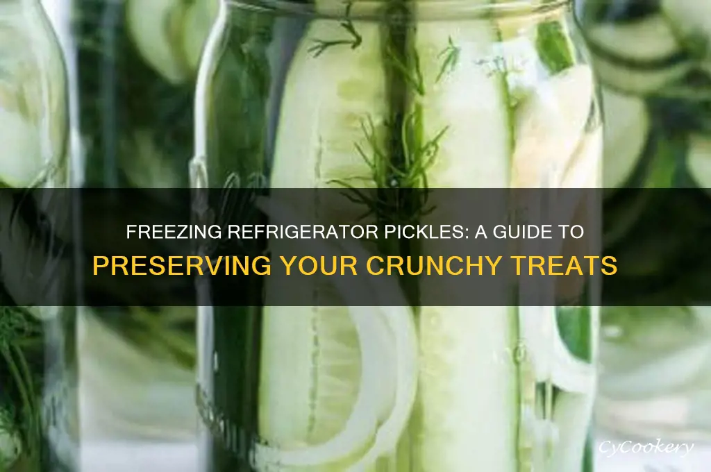 can you freeze refrigerator pickles