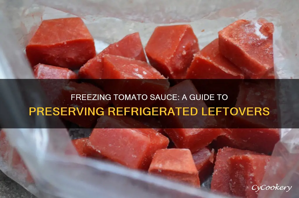 can you freeze tomato sauce that is refrigerator