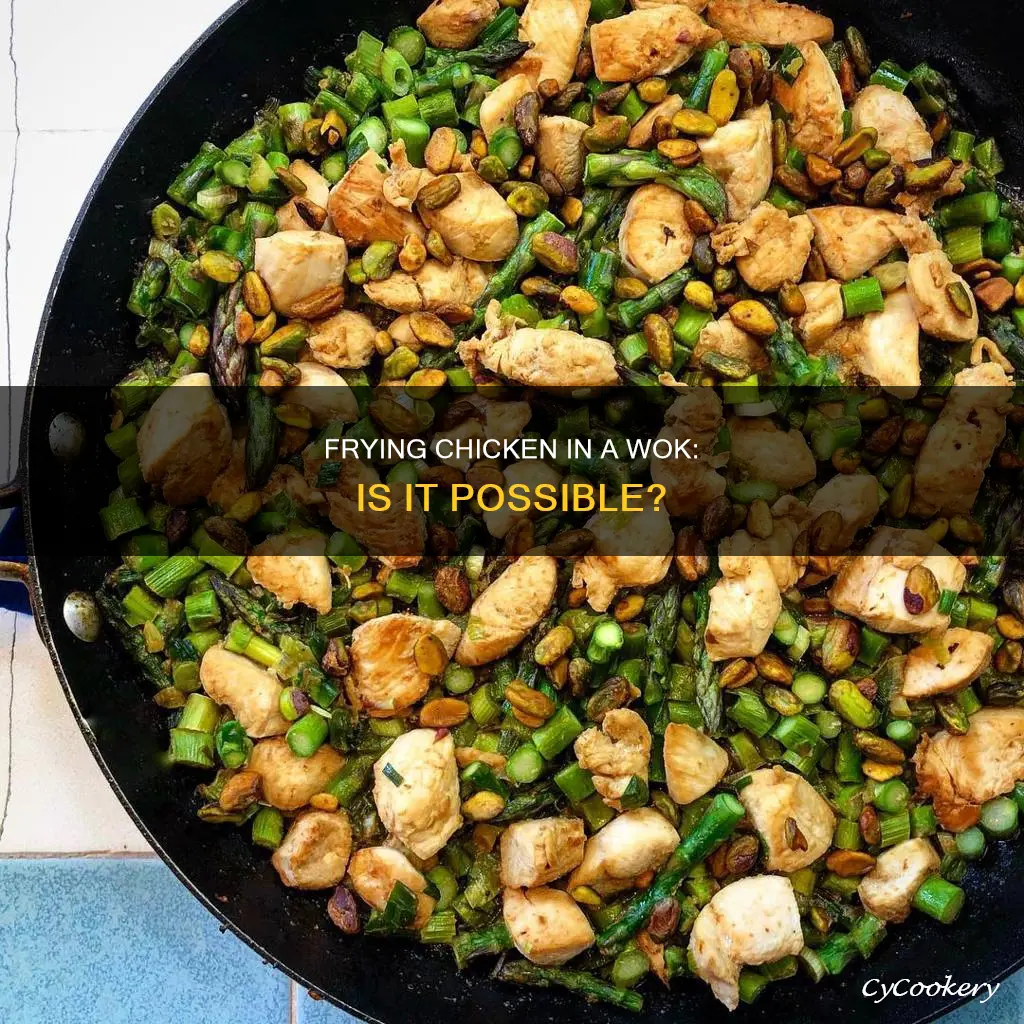 can you fry chicken in a wok pan