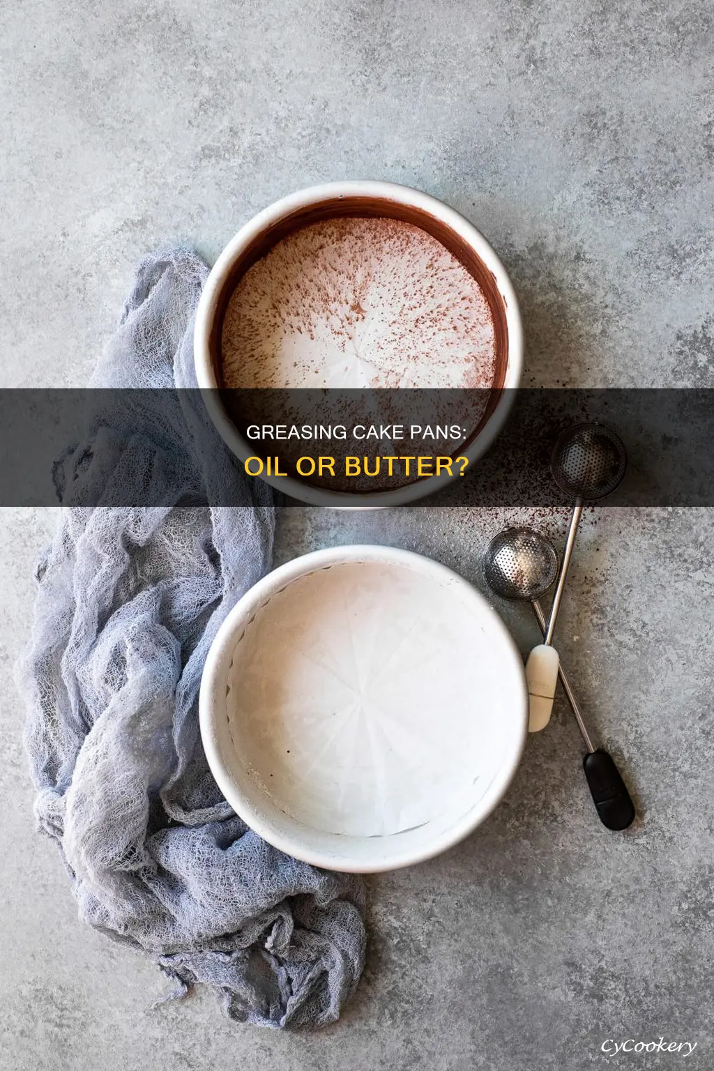 can you grease a cake pan with oil