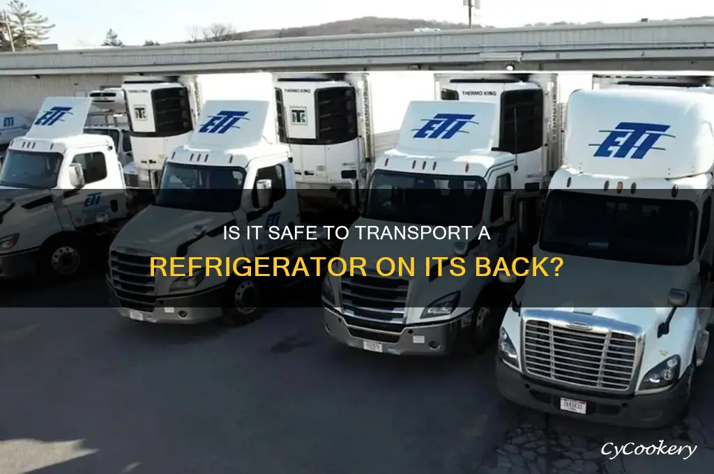 can you have a refrigerator laying on its back