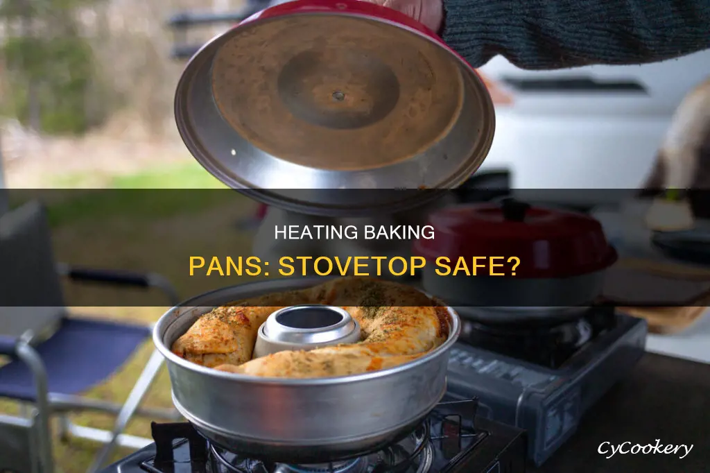 can you heat a baking pan on the stove