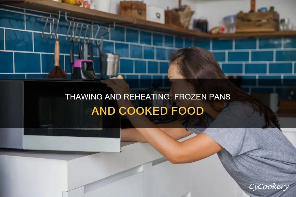 can you heat cooed food from frozen pan