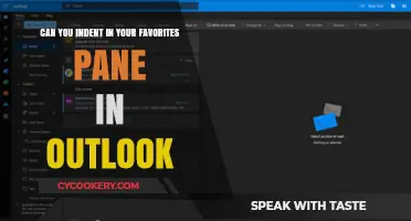 How to Indent in Outlook Favorites Pane