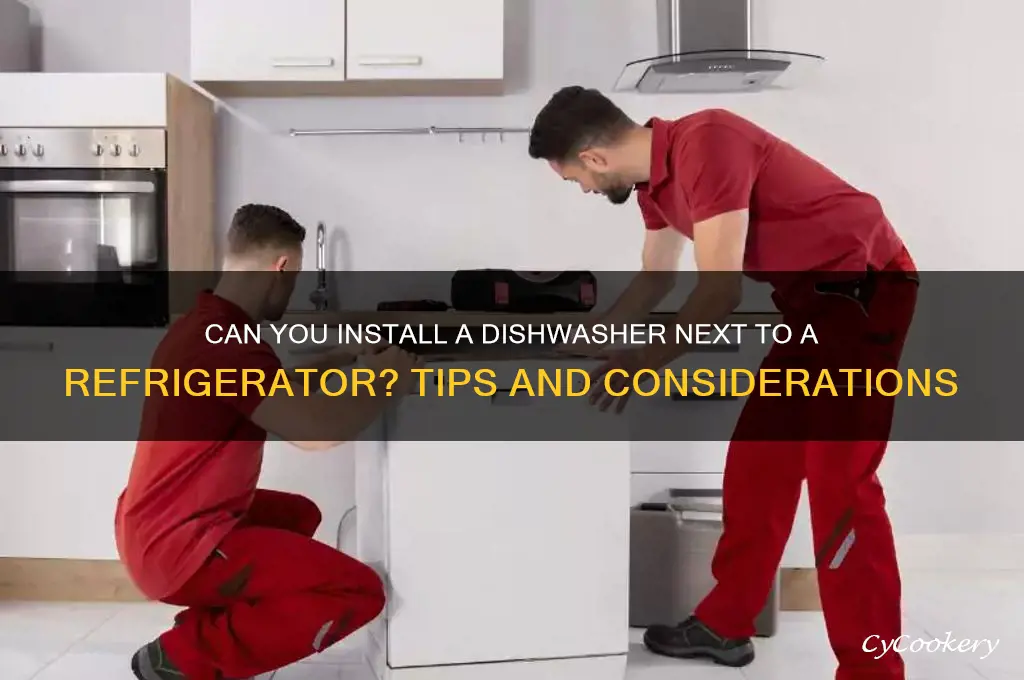 can you install a dishwasher directly next to a refrigerator