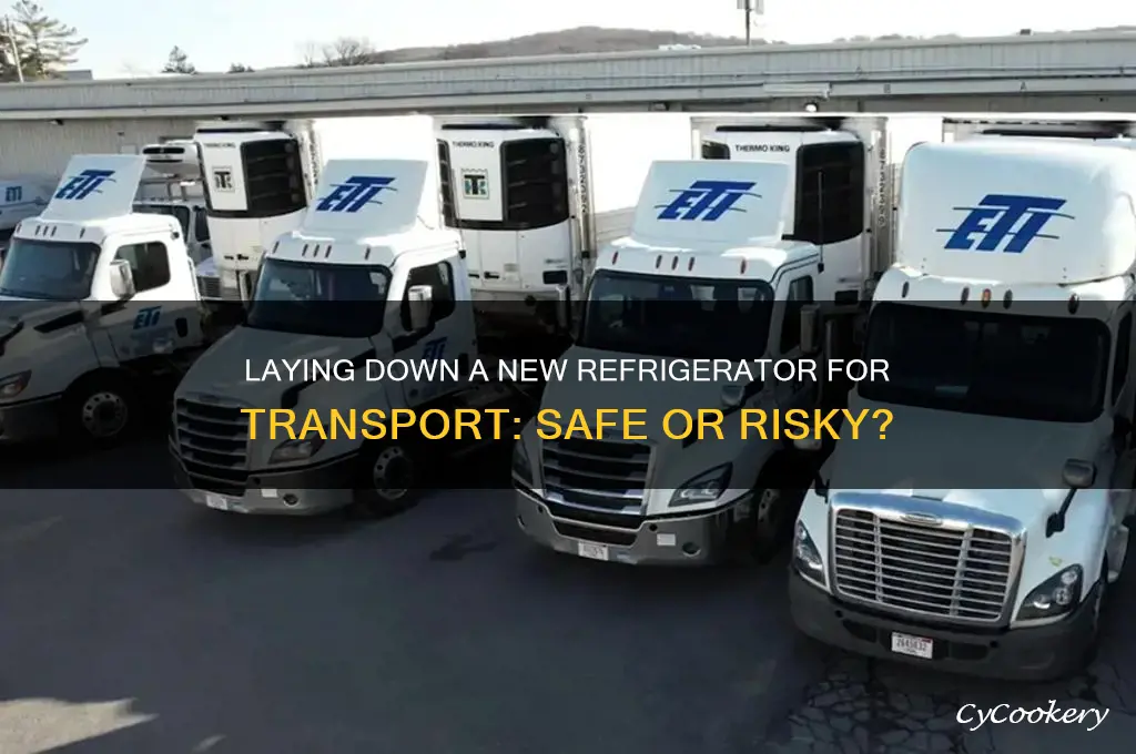 can you lay a new refrigerator down for transport