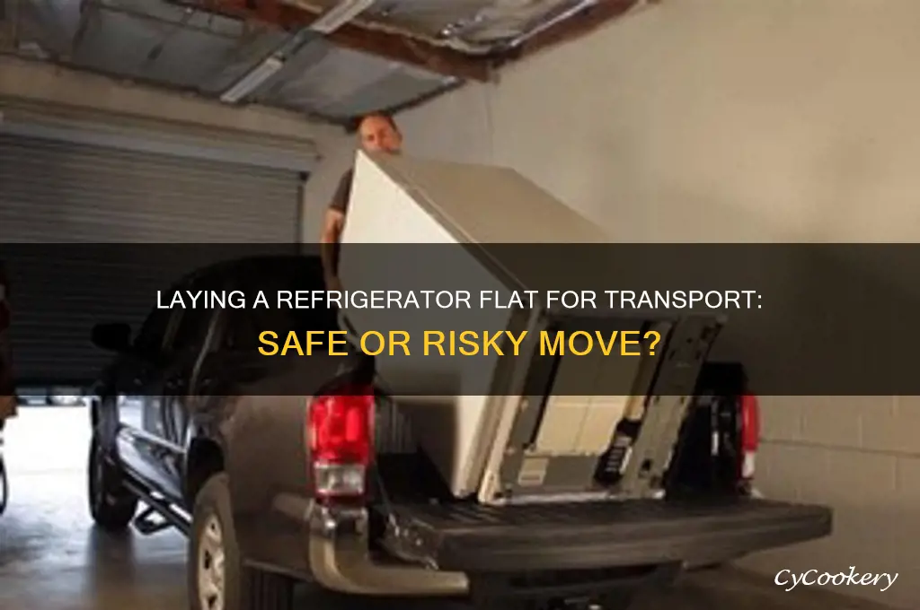 can you lay a refrigerator flat for transport