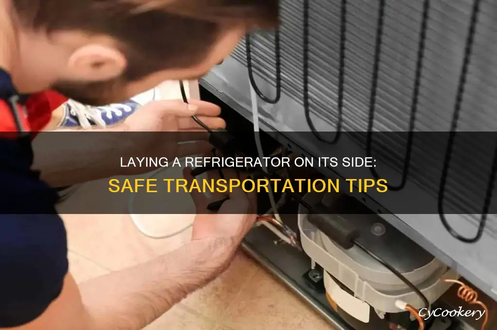 can you lay a refrigerator on its side for transportation