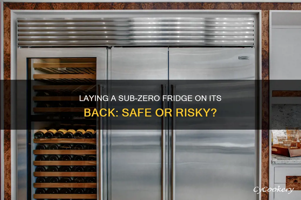can you lay a sub zero refrigerator on its back