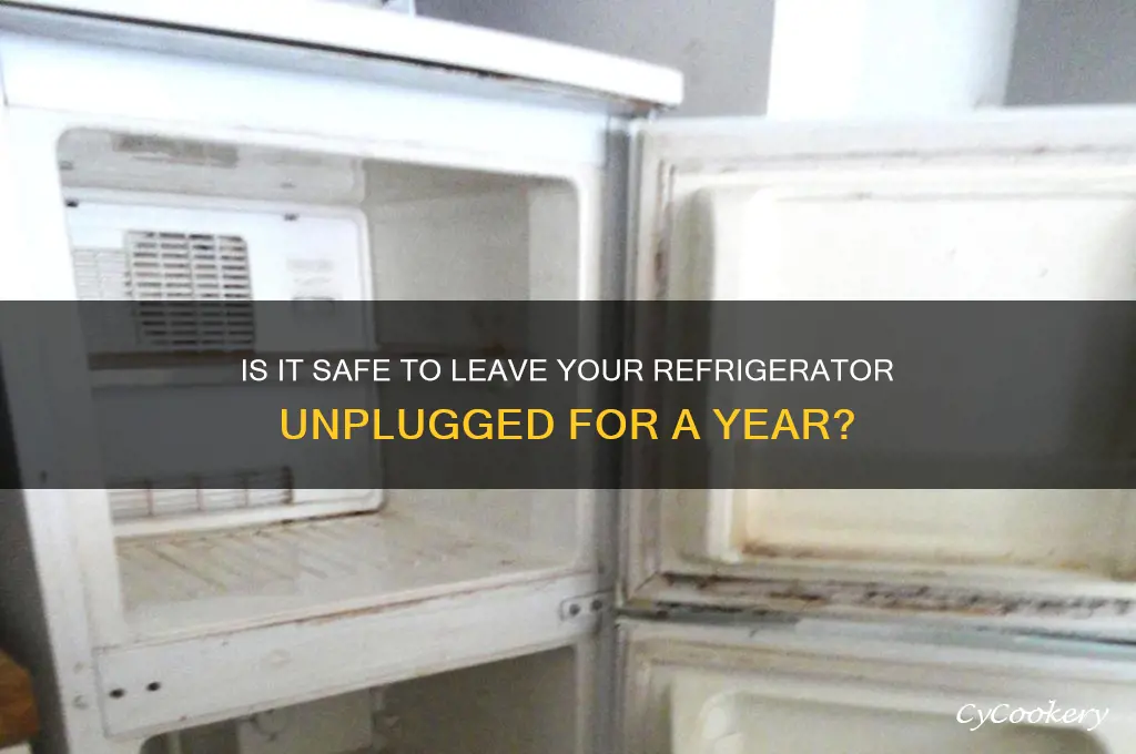 can you leave a refrigerator unplugged for a year
