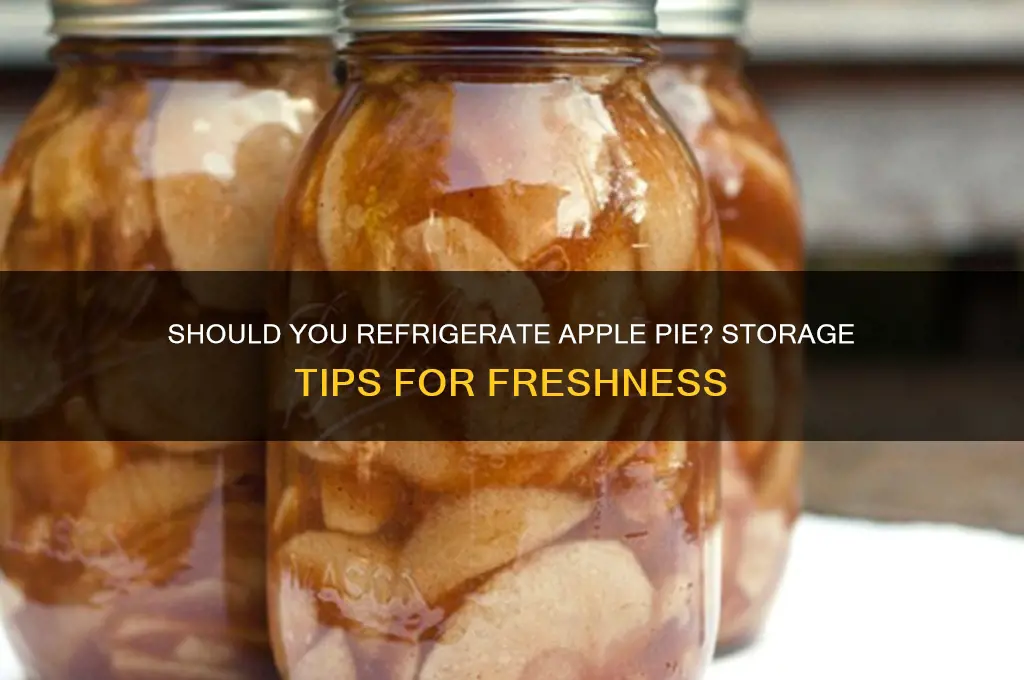 can you leave apple pie out of the refrigerator