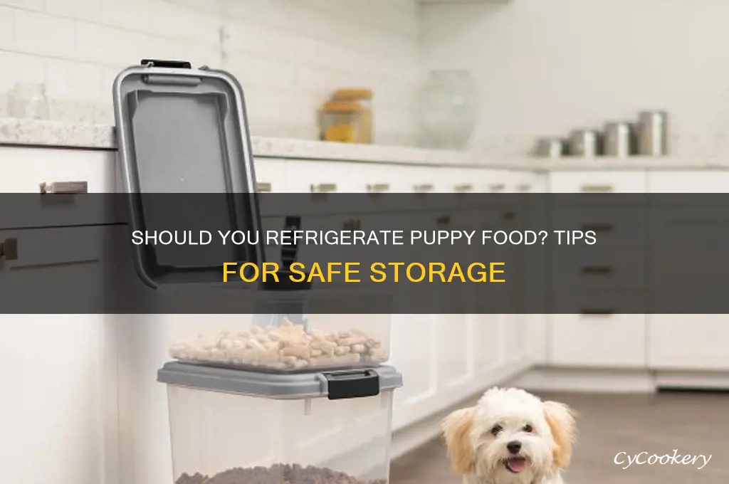 can you leave can puppy food out of refrigerator