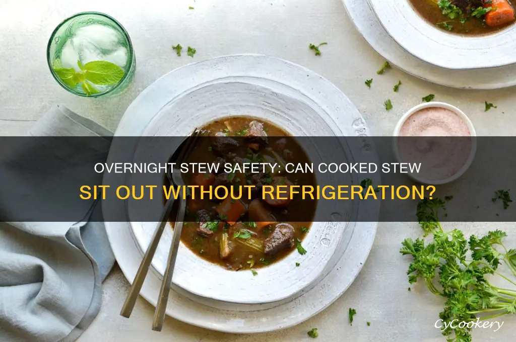 can you leave cooked stew overnight without refrigeration