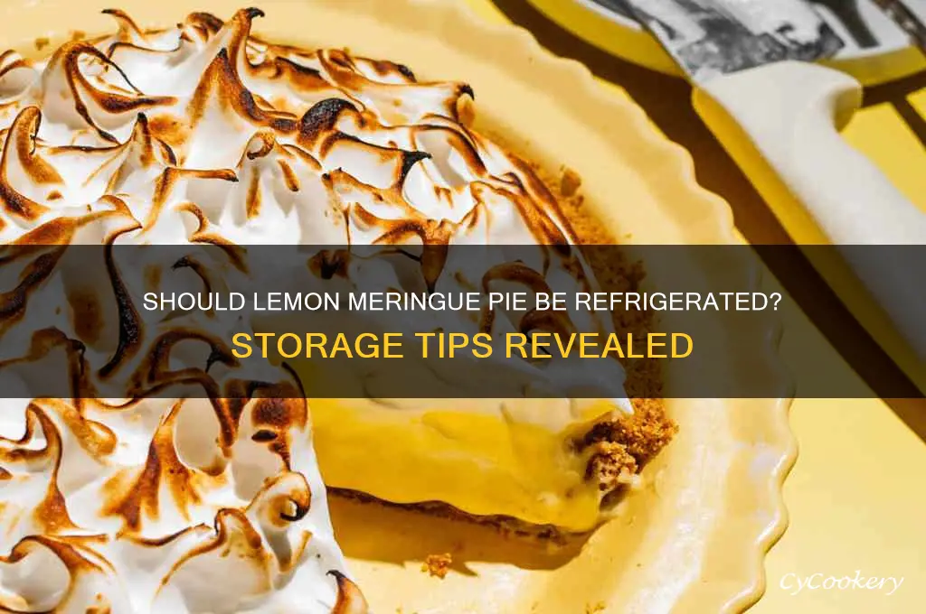 can you leave lemon meringue pie out of the refrigerator
